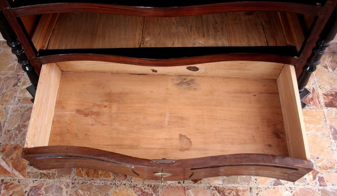 Classic ebonized chest of drawers, 19th century