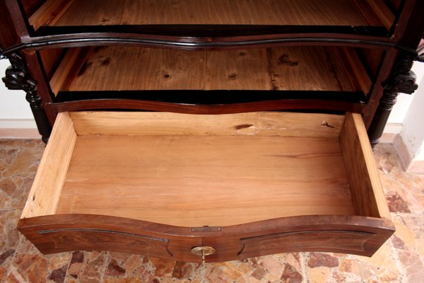 Classic ebonized chest of drawers, 19th century