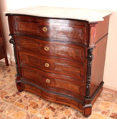 Classic ebonized chest of drawers, 19th century