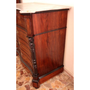 Classic ebonized chest of drawers, 19th century