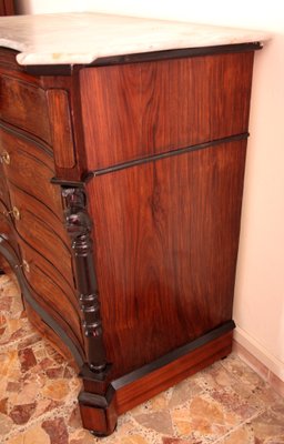 Classic ebonized chest of drawers, 19th century