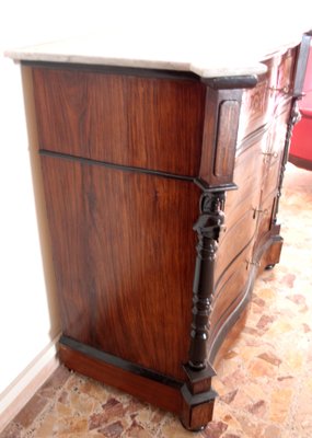 Classic ebonized chest of drawers, 19th century