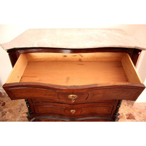 Classic ebonized chest of drawers, 19th century