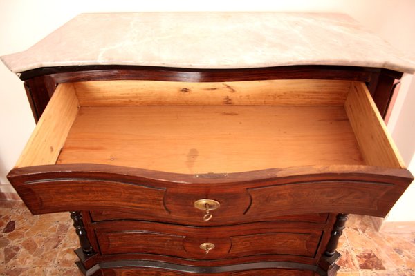 Classic ebonized chest of drawers, 19th century
