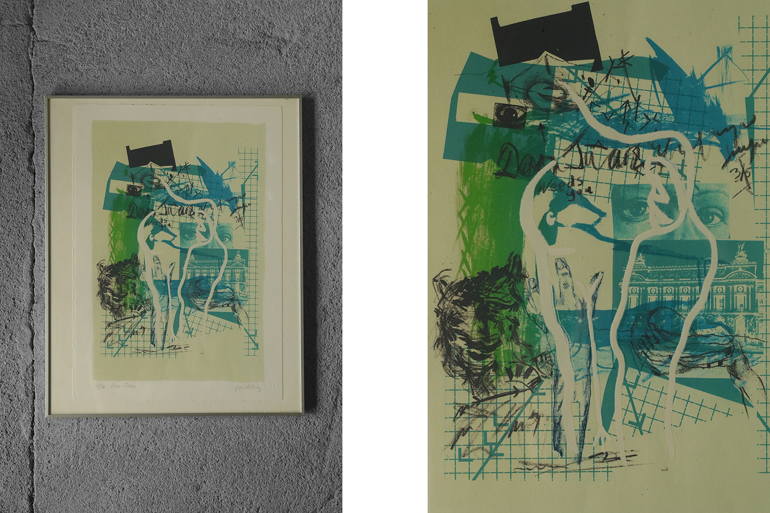 Poul Esting, Don Juan, Color Lithograph, Framed