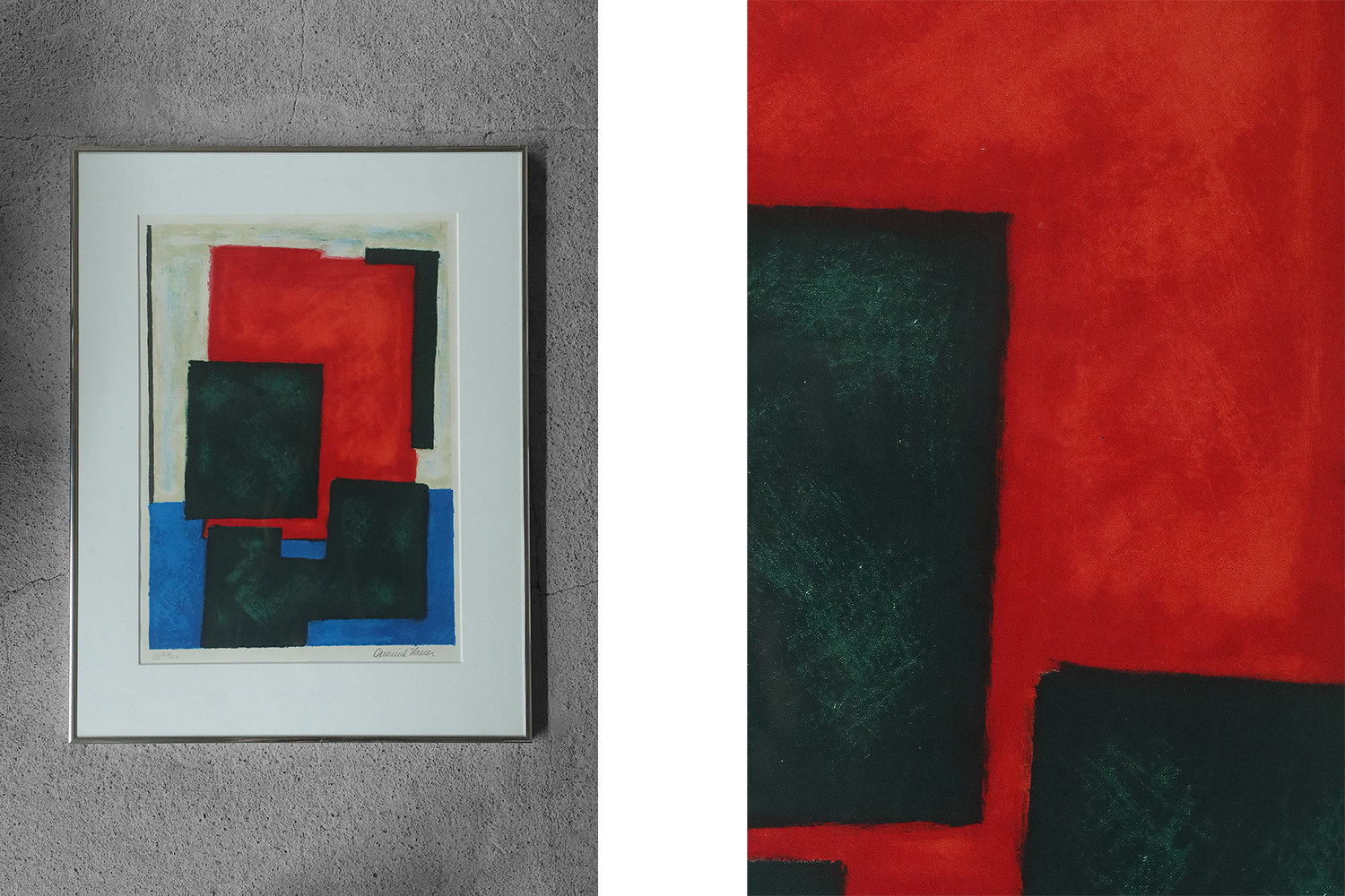 Osmund Hansen, Composition, 1980s, Color Lithograph, Framed