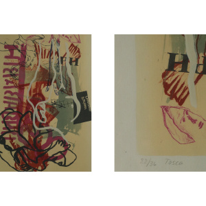 Poul Esting, Tosca, Color Lithograph, Framed