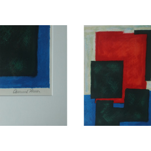 Osmund Hansen, Composition, 1980s, Color Lithograph, Framed