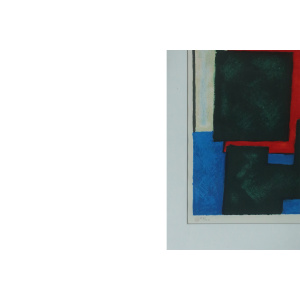 Osmund Hansen, Composition, 1980s, Color Lithograph, Framed