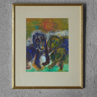 Frideborg Bryth, Gouache, 1961, Framed