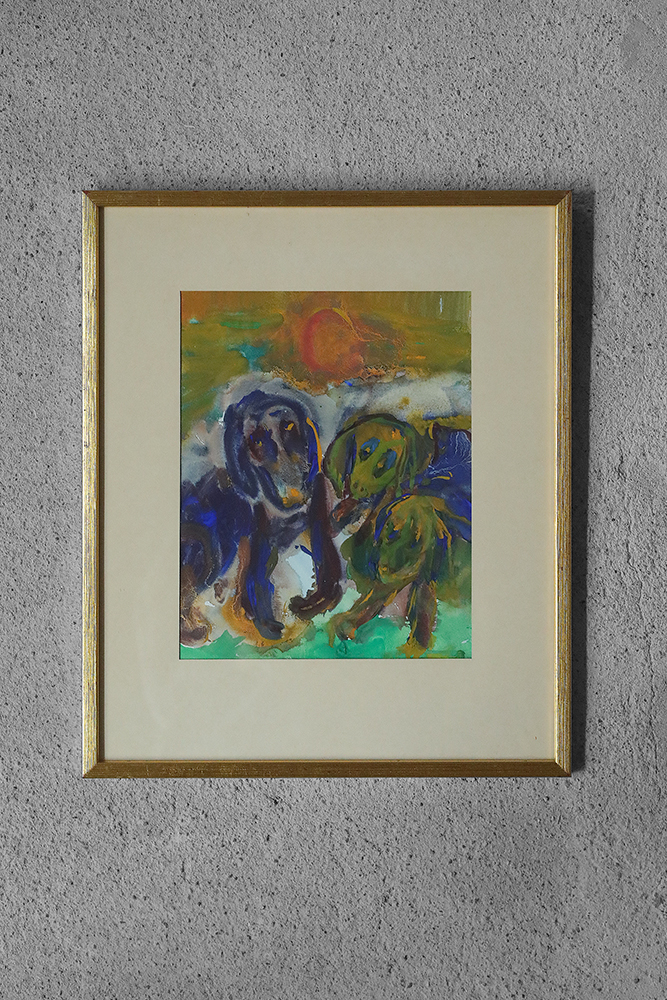 Frideborg Bryth, Gouache, 1961, Framed