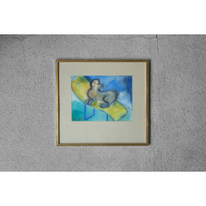 Frideborg Bryth, Gouache, 1961, Framed