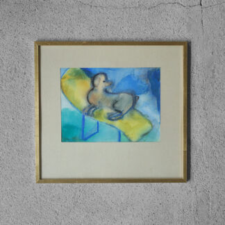 Frideborg Bryth, Gouache, 1961, Framed