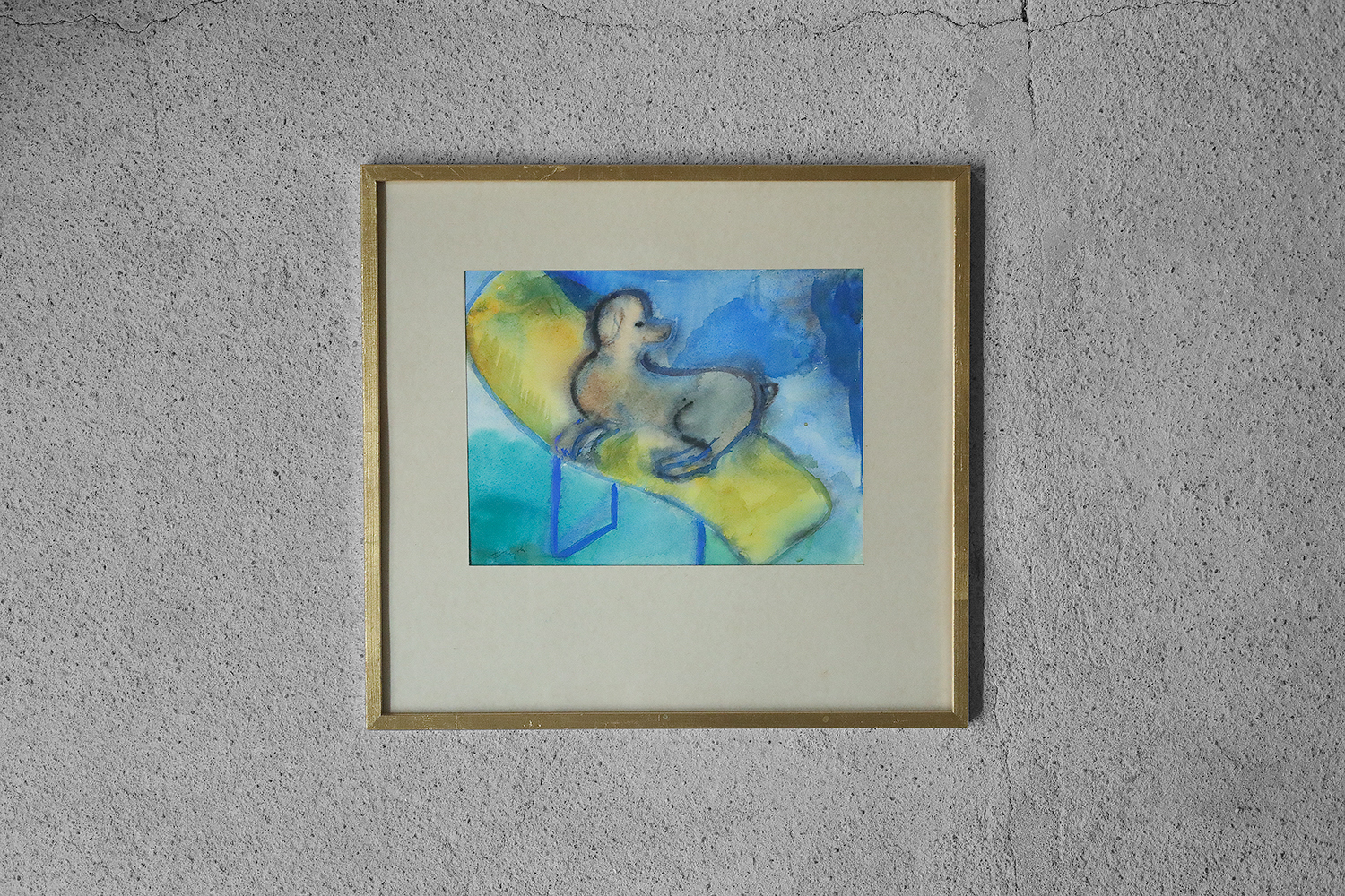 Frideborg Bryth, Gouache, 1961, Framed
