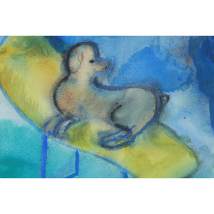 Frideborg Bryth, Gouache, 1961, Framed