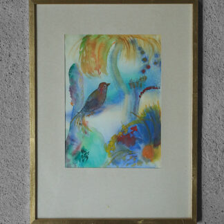 Frideborg Bryth, Watercolor, 1961, Framed