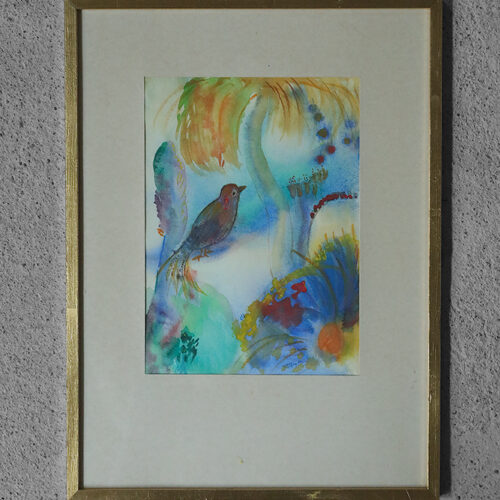Frideborg Bryth, Watercolor, 1961, Framed