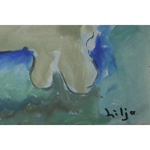 Lennart Lilja, Sagomöte, Oil on Board, Framed