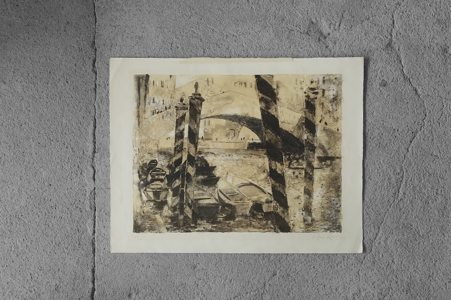 René Genis, Lithograph on BFK Rives Paper, 1970s
