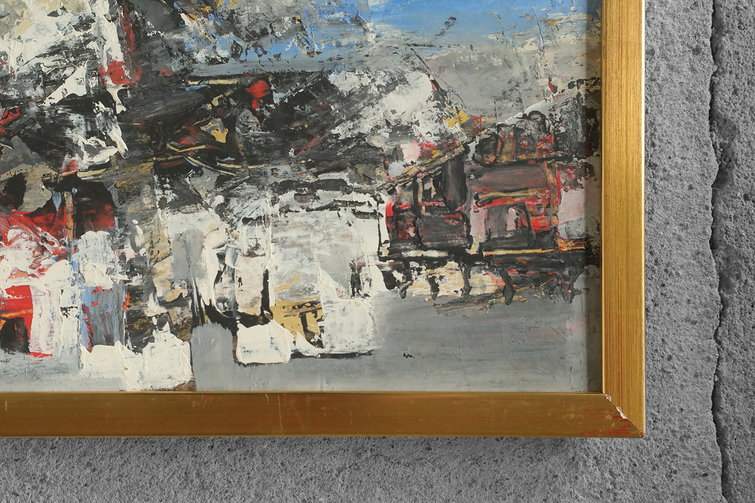 Nils Böcklin, Composition, Oil on Board, 1960s, Framed