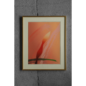 Curt Hillfon, Amaryllis, Serigraph, 1960s, Framed