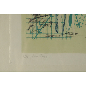 Poul Esting, Don Juan, Color Lithograph, Framed