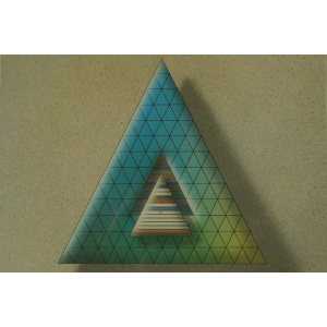 Holger Bäckström & Bo Ljungberg, Green Indian game, Computer ink plot, 1985, Framed