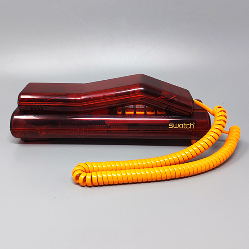1990s Swatch Twin Phone "Deluxe" With The Original Box. Memphis Style