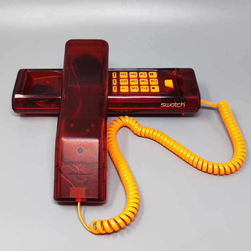 1990s Swatch Twin Phone "Deluxe" With The Original Box. Memphis Style