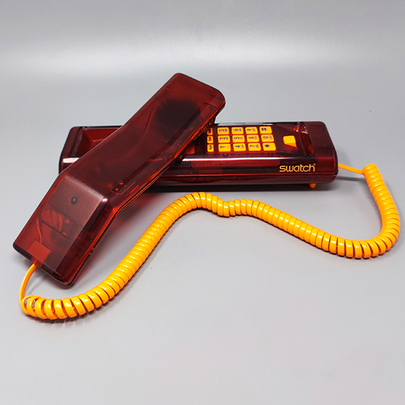1990s Swatch Twin Phone "Deluxe" With The Original Box. Memphis Style