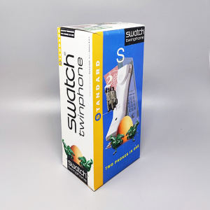 1990s Swatch Twin Phone "Deluxe" With The Original Box. Memphis Style