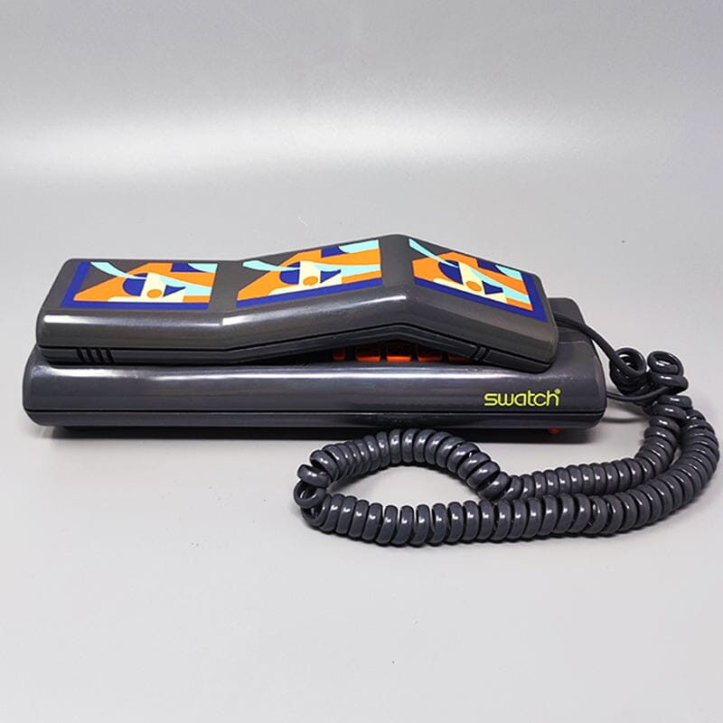 1980s Gorgeous Swatch Twin Phone "Deco" With The Original Box. Memphis Style