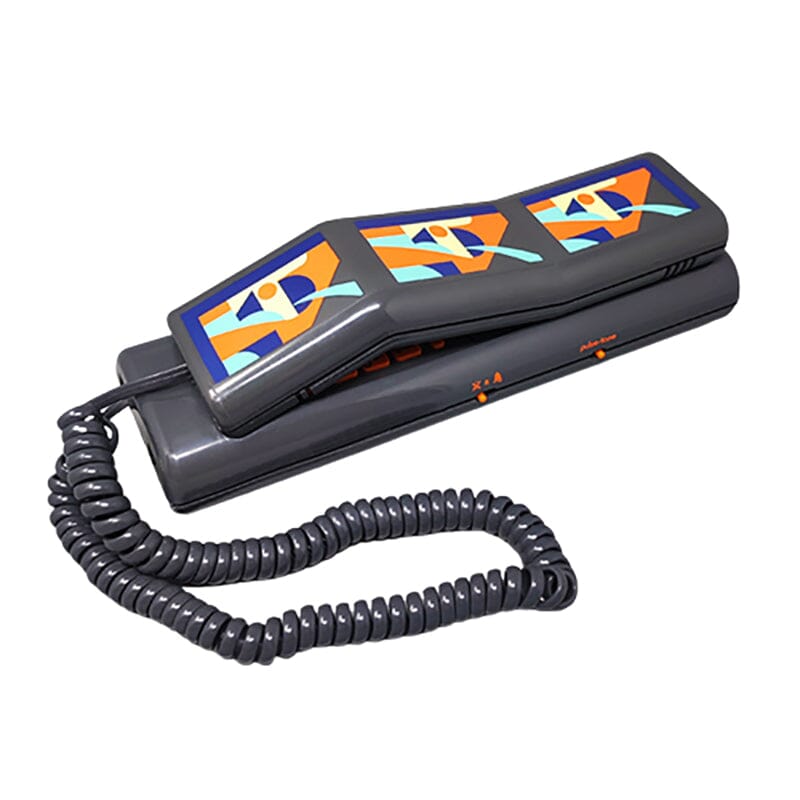 1980s Gorgeous Swatch Twin Phone "Deco" With The Original Box. Memphis Style
