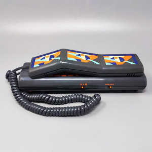 1980s Gorgeous Swatch Twin Phone "Deco" With The Original Box. Memphis Style