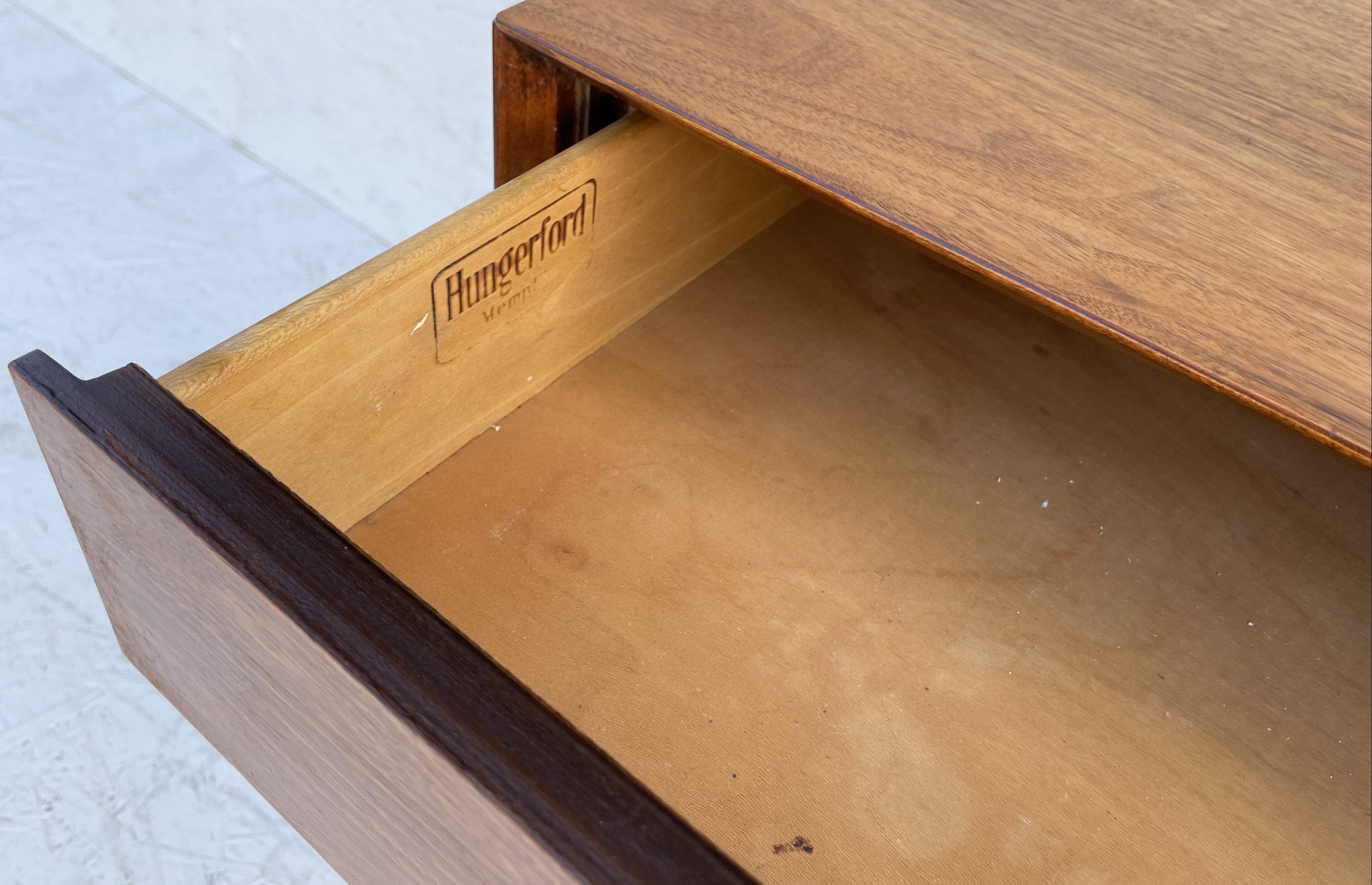 Mid Century Hungerford Memphis Teak Bedside Cabinet