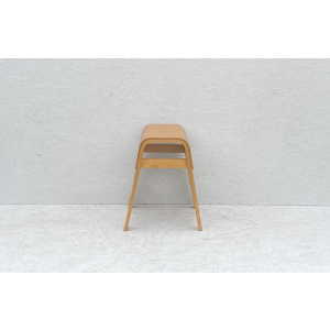 Vintage Bentwood Beech Plywood Stool, Alvar Aalto Style
