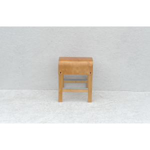 Vintage Bentwood Beech Plywood Stool, Alvar Aalto Style