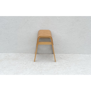 Vintage Bentwood Beech Plywood Stool, Alvar Aalto Style