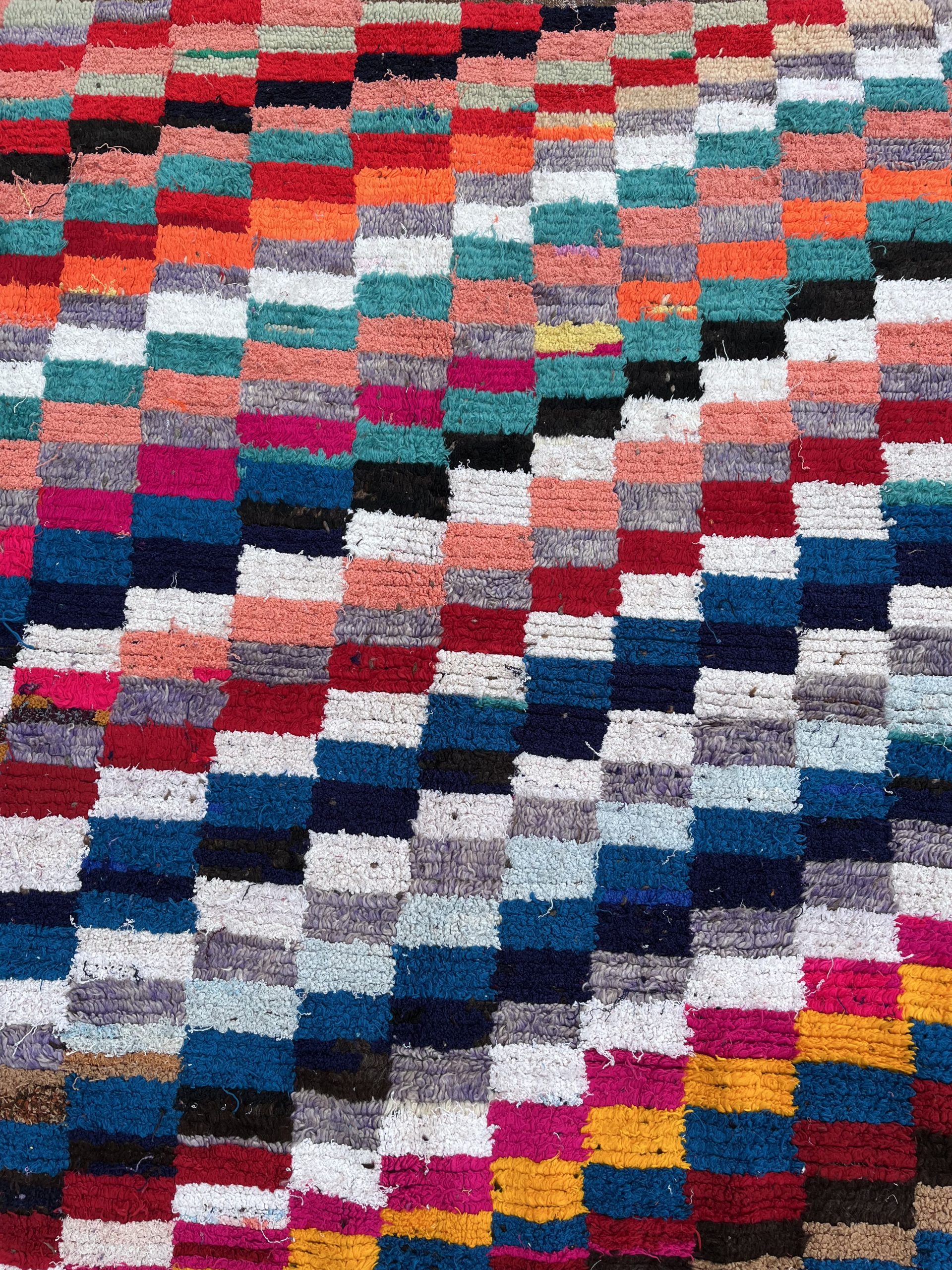 Moroccan Abstract Hand Made Cotton Rug