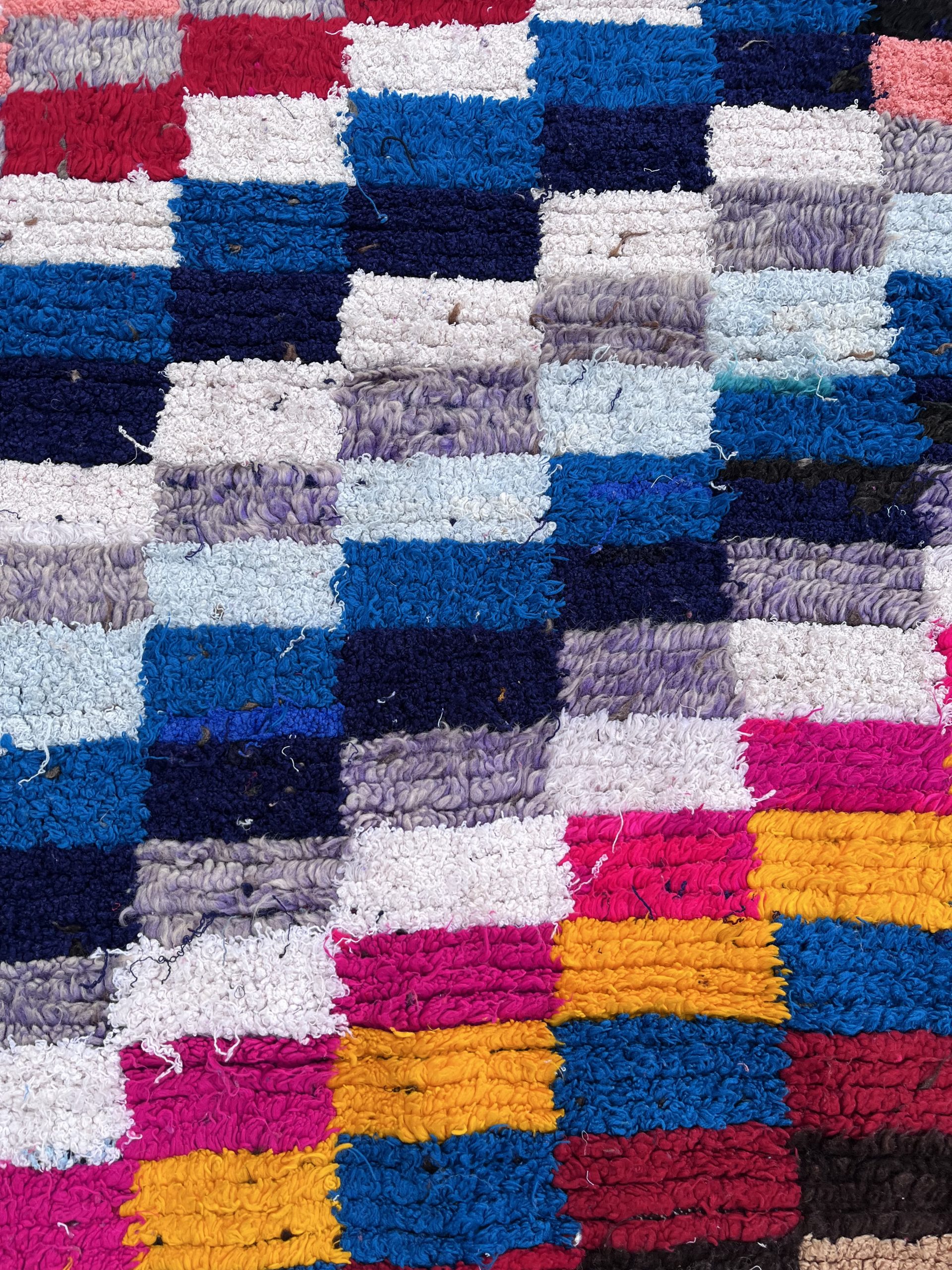 Moroccan Abstract Hand Made Cotton Rug