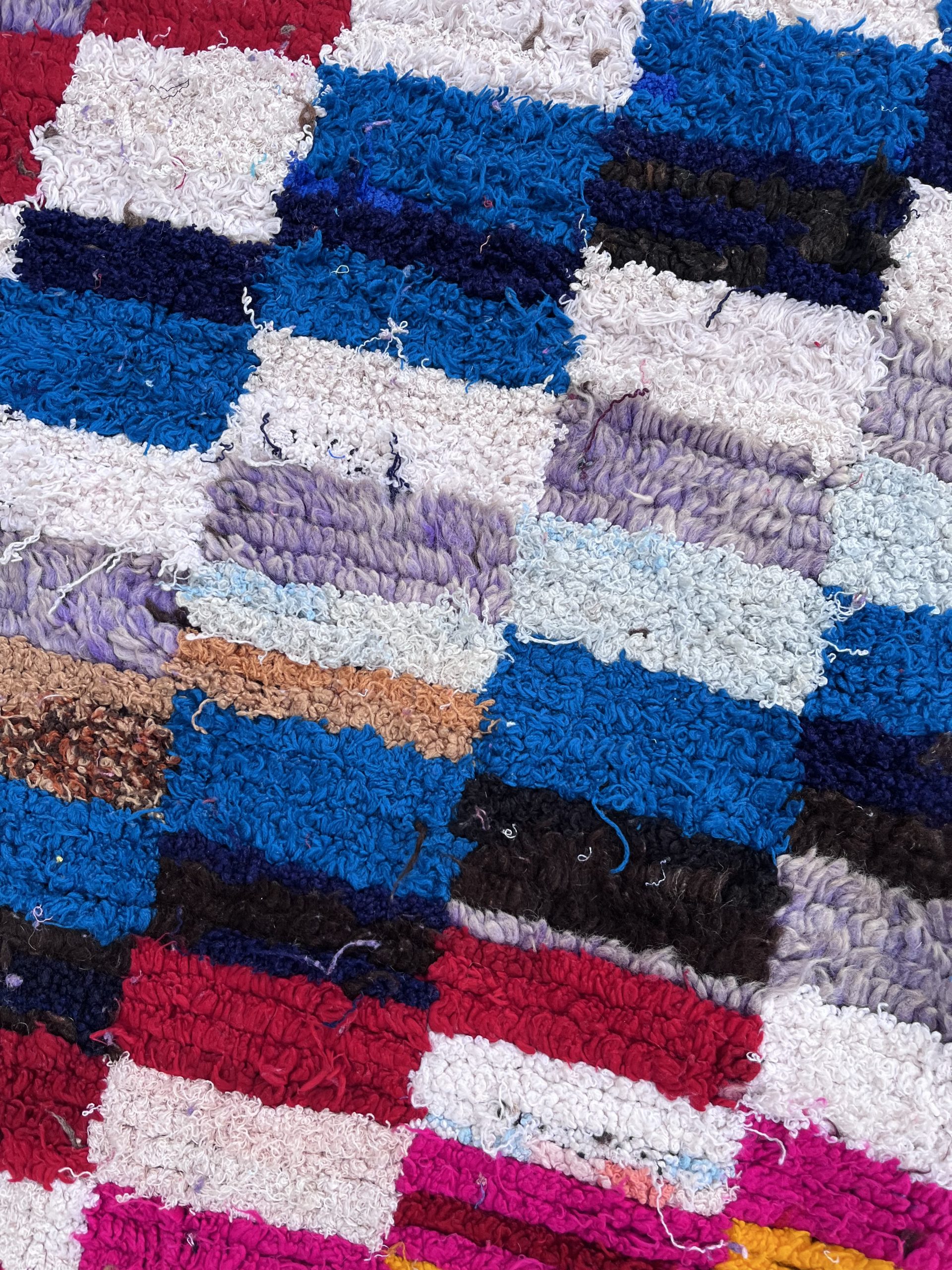 Moroccan Abstract Hand Made Cotton Rug