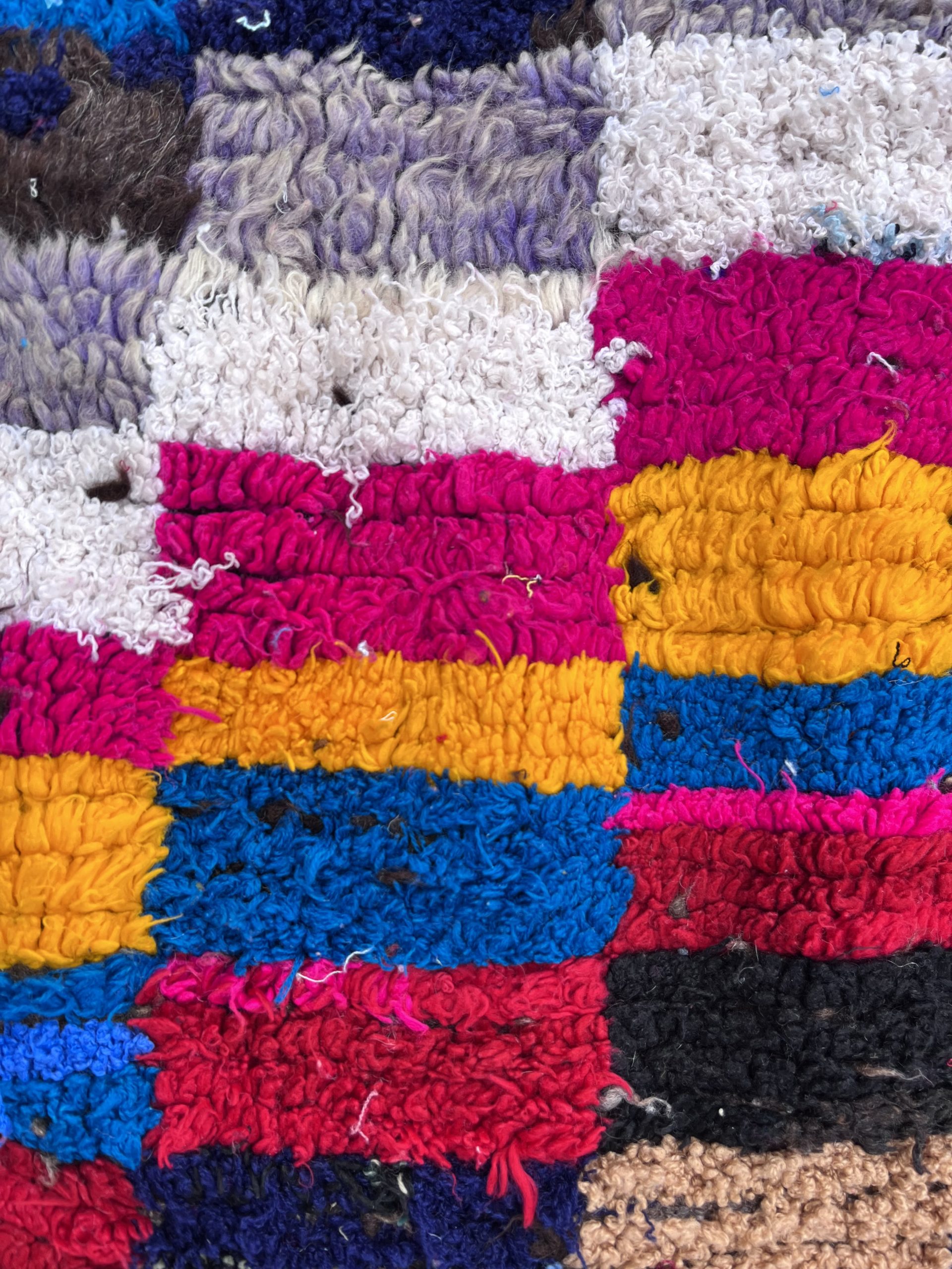 Moroccan Abstract Hand Made Cotton Rug