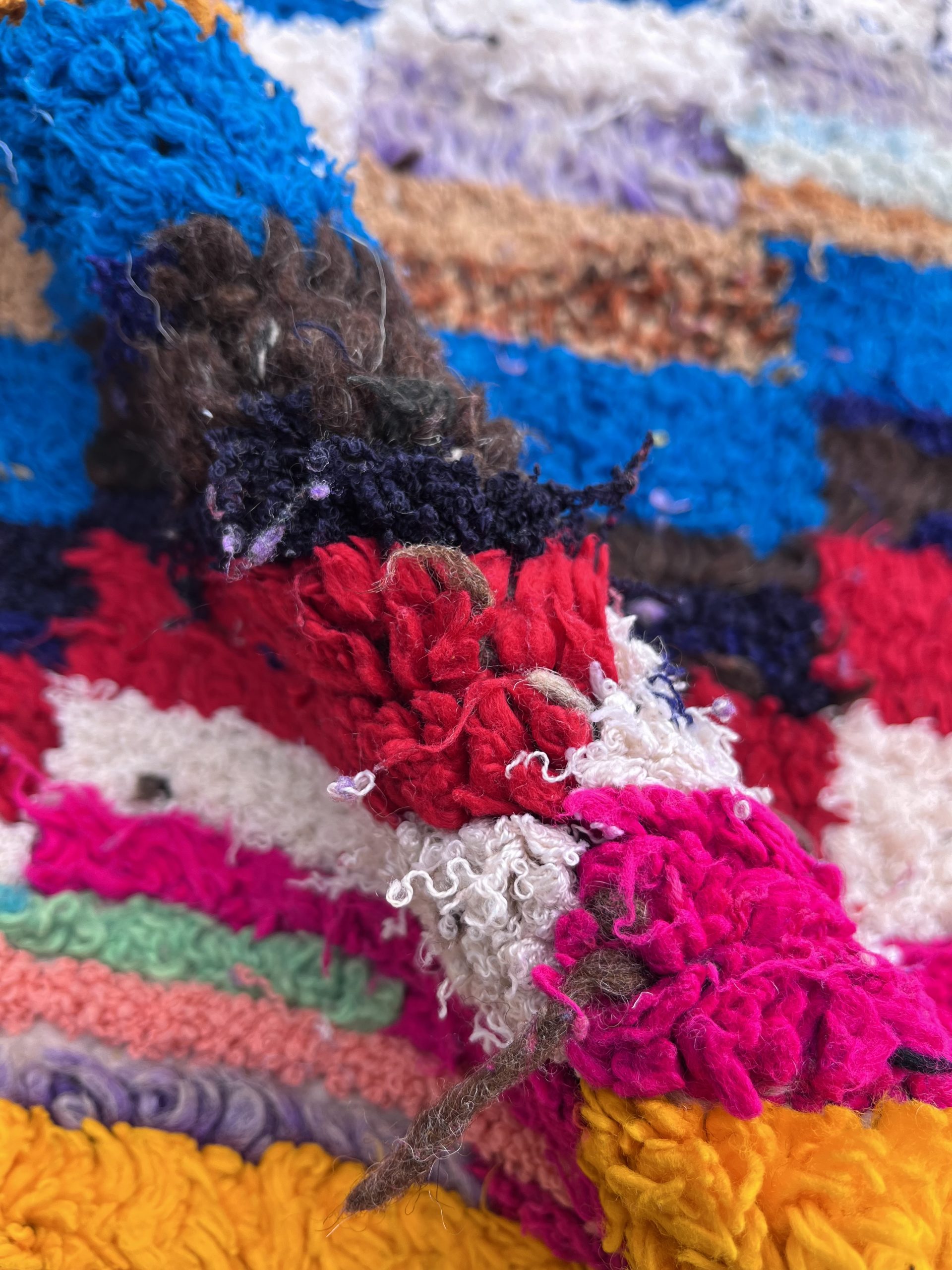 Moroccan Abstract Hand Made Cotton Rug