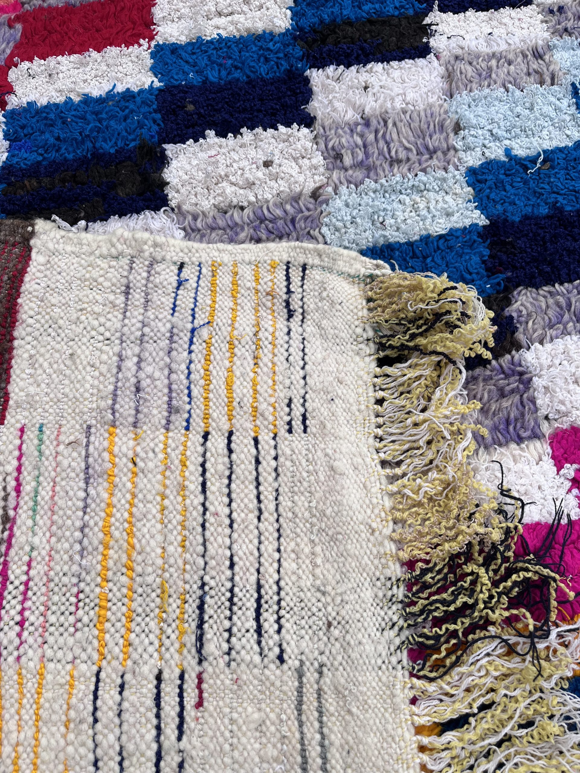 Moroccan Abstract Hand Made Cotton Rug