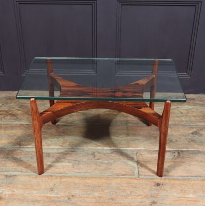 Scupltural Danish Rosewood & Glass Coffee Table By Sven Ellekar - Image 5