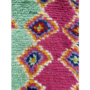 1970s Moroccan Boucherouite Berber Rug
