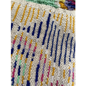1970s Moroccan Boucherouite Berber Rug