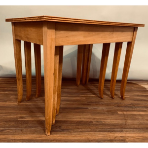 Set of 3 1960s English Stackable Teak Nest of Tables