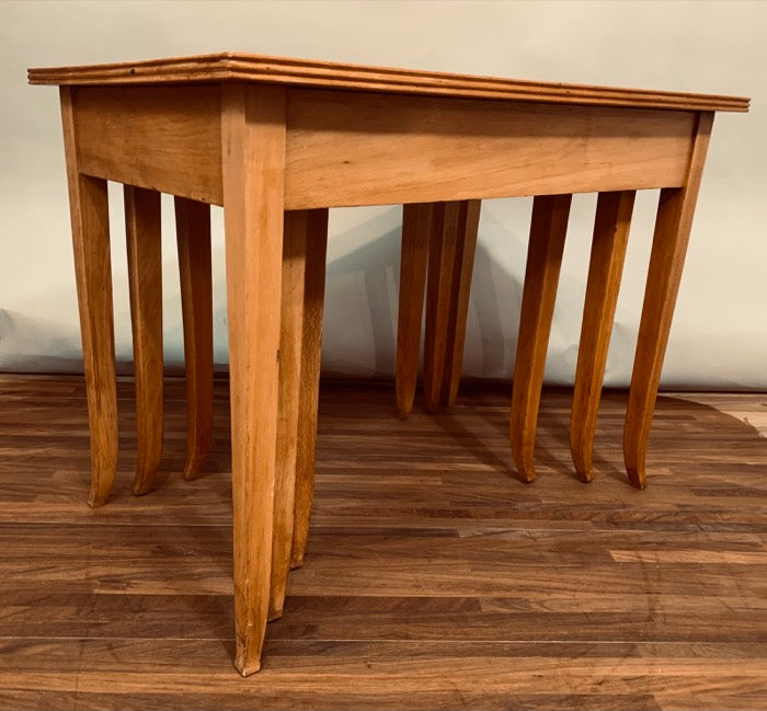 Set of 3 1960s English Stackable Teak Nest of Tables