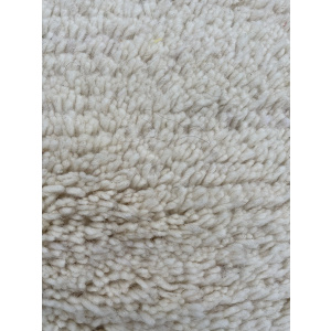 White Beni Ouarain Handknotted Berber Rug